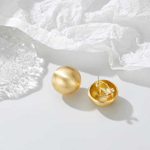 Mytys Two Tone Huggie Hoop Earrings Cross Over Design Twisted Rope Silver Gold Statement Wide Band Clip On Hoops for Women Fashion Jewelry Gift - color: Round Gold