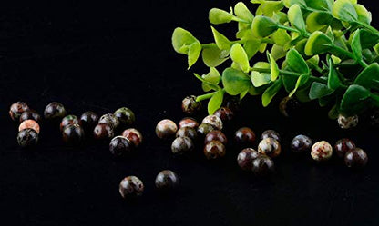 Natural Stone Beads 100pcs 10mm Ocean Jade Round Genuine Real Stone Beading Loose Gemstone Hole Size 1mm DIY Smooth Beads for Bracelet Necklace Earrings Jewelry Making (Ocean Jade, 10mm) - color: Ocean Jade, size: 10mm