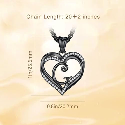 INFUSEU Unique Initial Necklaces for Women Girls Small Heart Letter Jewelry, Meaningful Personalized Gifts - style: G