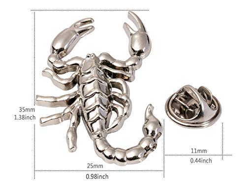 Boutonniere Suit Lapel Stick Brooch Pin - color: Scorpion