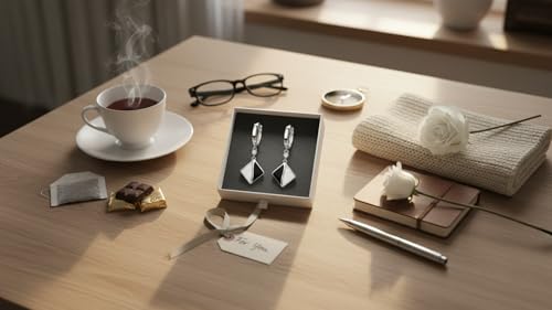 Fashion Huggie Hoop Earrings for Women Teens White Gold Cubic Zirconia Love Heart Hoops Polygonal Exaggerated Geometric Drop Dangle Earrings Black And White Squares Minimalist Everyday Jewelry Gifts - style: Squares