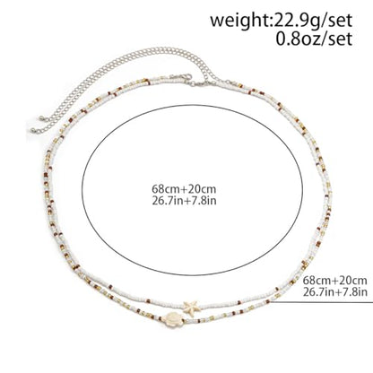 14K Gold Plated Belly Chain Layered Adjustable Waterproof Sparkling Sequin Body Chain Sparkling beads Sexy Bikini Waist Chain With Scalable Elastic Rope - Aqua Brown Golden - color: 2 Layers Brown