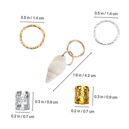 90pcs Dreadlock Hair Accessory Set Metal Hair Cuffs Fashion Jewelry for Women Hollow Design