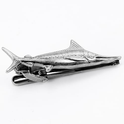 HAWSON Various Tie Clips for Men Unique, Funny Novelty Mens Tie Bar, Personalized Tie Pins for Men, Theme Wedding Party Gifts - style: Sailfish