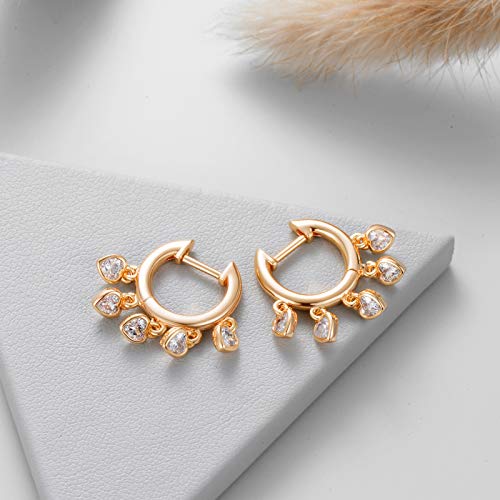 LOYATA Gold Huggie Hoop Earrings 14K Gold Plated Dainty Small Simple Hypoallergenic Jewelry Gift for Women - style: Hoop-Dot