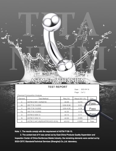 20G 18G 16G 14G 12G 8G 6G 4G 2G Astm F136 Titanium Internal Thread Eyebrow Piercing Jewelry Curved Barbell Vertical Labret Lip Daith Rook Earrings Navel Belly Button Ring Piercing Jewelry - style: 4G, 12MM Length, Ball
