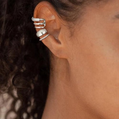 Ear Cuff Earrings for Women Chunky Ear Cuffs Non Piercing | Clip on cartilage earrings helix fake earrings jewelry trendy stuff christmas gift stocking stuffers - color: G