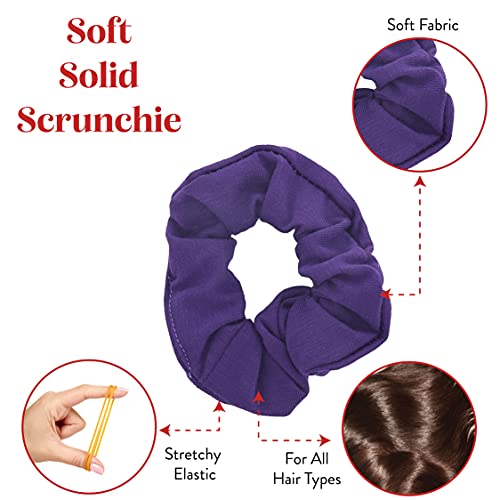 9 Pack Scrunchies Hair Ties (Bright Colors) - color: Bright Colors