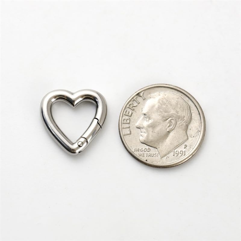 1Pc Oval Spring Clasps Clips Connector Rings for Keychain DIY Crafts (Silver-C) - color: Silver-C