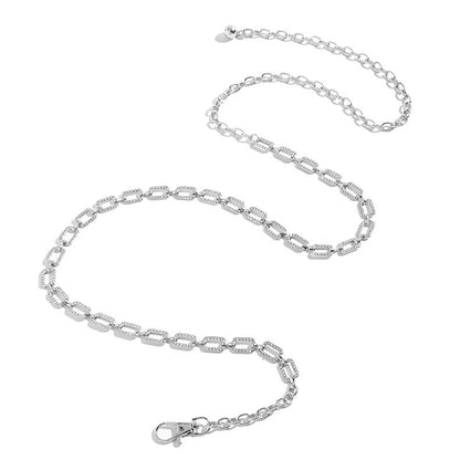 Eohak O-Ring Metal Waist Chain for Women Adjustable Metal Waist Belt Belly Link for Jeans Dress - color: Rhinestones - Silver