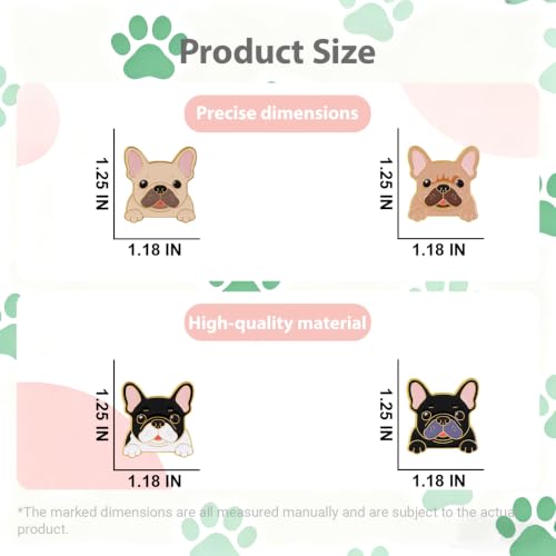2/4/5/20pcs Funny Enamel Pins Bulk - Aesthetic Hard Enamel Lapel Pins Set, Art Brooches for Backpacks, Jackets, Hats, Bags, Lanyards, Cute Animal Pins for Adults, Kids, Women, Men - style: 4pcs Dog
