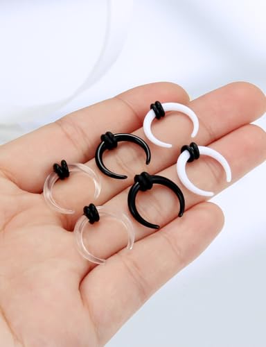 14-00G Ears Gauges Tunnels Plugs for Women Acrylic Buffalo Pincher Ear Gauge Septum Stretching Kit Nose Piercing Kit Earring Expander Stretcher Earrings Piercing Jewelry for Women Men - style: 10G Tapers
