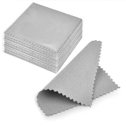 Jewelry Cleaning Cloths, Individually Wrapped Jewelry Polishing Cloths | Help Remove Tarnish, Restores Shine, Compact & Portable, Reusable Until Soiled, Everyday Jewelry Care, Multiple Colors - color: C-50pcs-gray