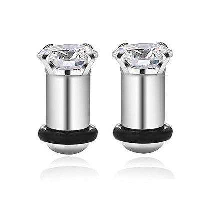 2/4/6/8 Gauge Earrrings Plugs Tunnels Gauges for Ears - color: steel4mm