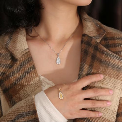 16 Inch Women's Pendant Necklace Chains - 5 Different Pendant Designs, Dainty Adjustable Chains(Gold/Silver) - color: silver1