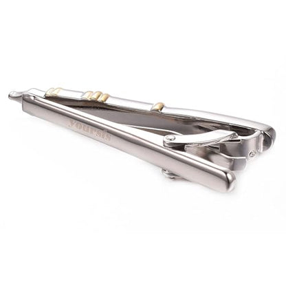 Yoursfs Personalized Stationery Series Tie Clips For Men Novelty Ruler/Pen Tie Clips Unique 18K Gold Plated/Silver Stainless Steel Tie Clip Jewelry For Father Husband Suitable For Daily - style: Silver Pen