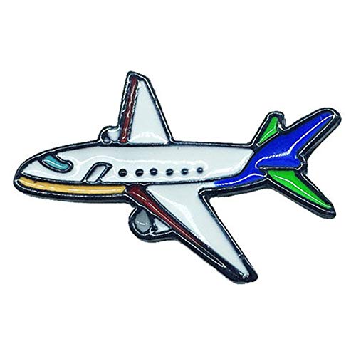 Premium Handmade Enamel Lapel Pin Brooch Badge - color: Get Away Plane, size: 1 Pin