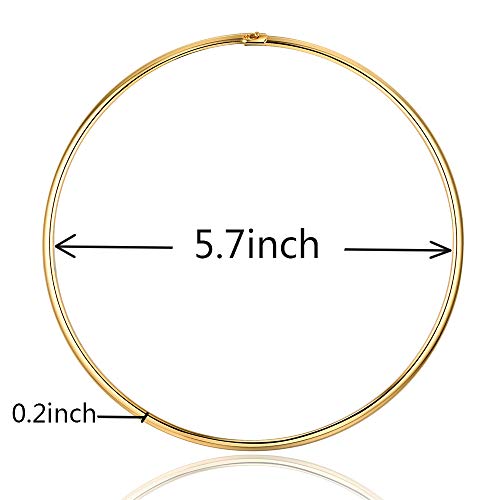 Women's Statement Choker Necklace Exquisite Round Collar Necklace Jewelry In High Polished Round Thin Choker Necklace Jewelry - color: Gold Ball Clasp