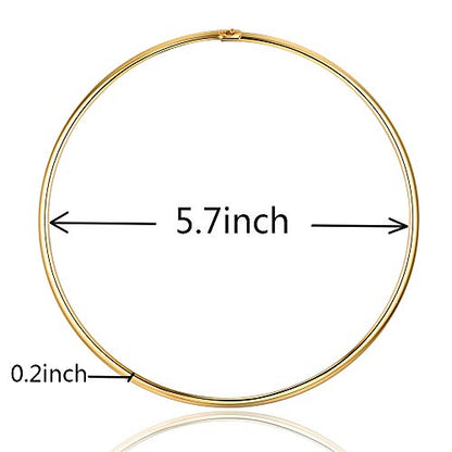 Women's Statement Choker Necklace Exquisite Round Collar Necklace Jewelry In High Polished Round Thin Choker Necklace Jewelry - color: Gold Ball Clasp