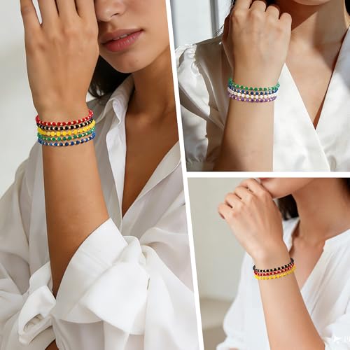 Inspirational Gifts Healing Natural Stone Bracelets for Women Anxiety Stress Relief Bracelet Handmade Jewelry for Friends Sister, Christmas Stocking Stuffers Thanksgiving Basket - color: White-Purity