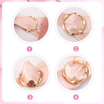8pcs Scarf Rings & Buckles, Adjustable Shawl Clips, Cute T-Shirt Clips for Women, Stylish Clothing Accessories for Loose Clothes, Blouses, Dresses(Silver/Gold)
