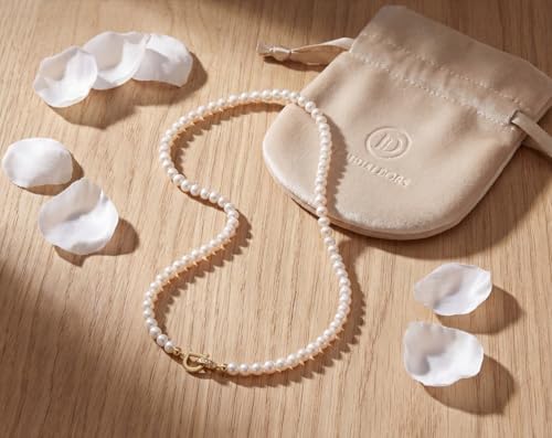 Collector's Natural Pearl Necklace,Baroque Pearl Necklace for Women, June Birthstone Jewelry Gift for Women's - color: 5.0-6.0mm 20inch