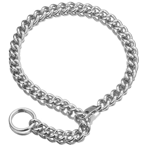 Womens Choker Chain 18K Gold Stainless Steel Cuban Link Gift for her | Adjustable with O Ring Belt tail,0.4inch wide,Punk Rock,Sexy Pendant Xxxt.Necklace - color: White