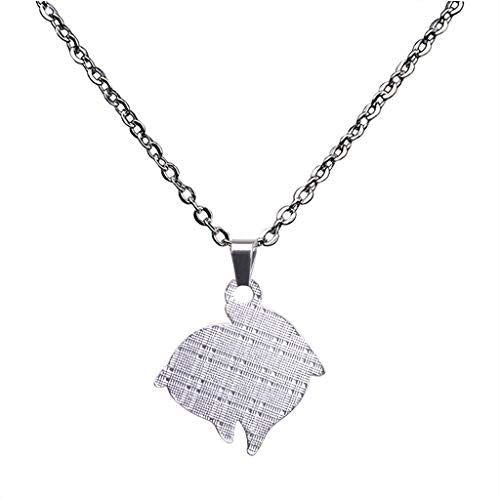 FM FM42 Temperature Sensing Color Changing Pendant Necklace with 19.29" Stainless Steel Rolo Chain - color: Dolphin