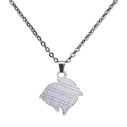 FM FM42 Temperature Sensing Color Changing Pendant Necklace with 19.29" Stainless Steel Rolo Chain - color: Dolphin