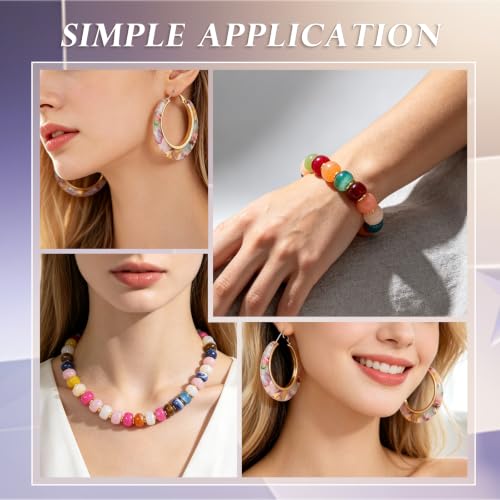 Chunky Beaded Necklaces for Women Statement Colorful Acrylic Resin Beads Necklace Bracelets Boho Trendy Necklace Bracelet Earrings Summer Beaded Jewelry - style: 4C