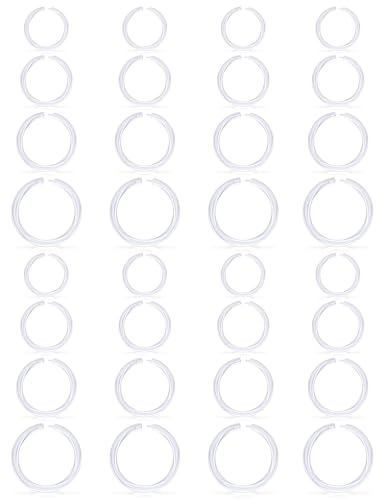 18G 16G 14G Plastic Septum Rings Flexible Lip Rings Hoops Septum Nose Rings Smiley Piercings Acrylic Horseshoes Cartilage Helix Rook Daith Earrings Piercing Retainer for Work 8mm 10mm 12mm - color: 18G-Dia:6mm 8mm 10mm 12mm