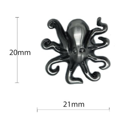 Men’s Tie Tack Tie Pin with Chain – Classic Lapel Pin Accessory for Dress Shirts, Suits & Formal Wear - style: Octopus