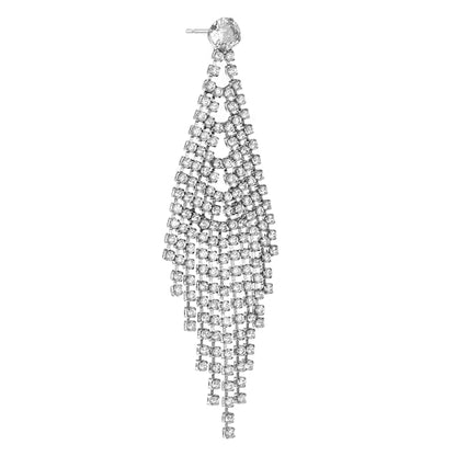 Earrings Holy Stud Earrings for Girls/Women, Sliver Gold Wedding Earrings for Bridesmaids - color: Long earring|Silver