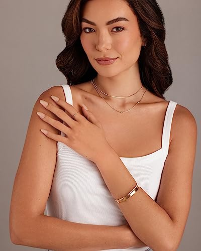 PAVOI 18K Gold Plated Open Eternity Ring | Cubic Zirconia Stacking Bands for Women | Dainty Stackable Rings for Women - color: White Gold