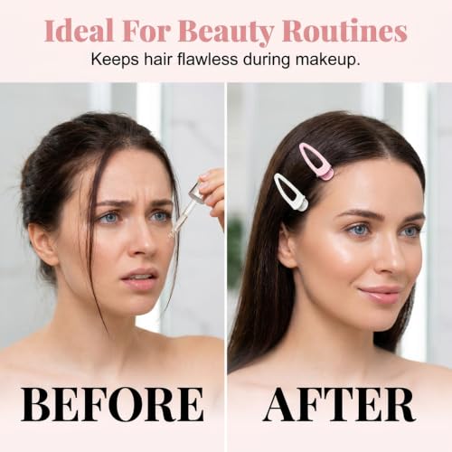 Elegant Hair Clips for Women, Premium Metal Barrettes with Anti-Slip Design - Stylish Hair Accessories for Daily & Party Hairstyles (20, Black) - color: Black