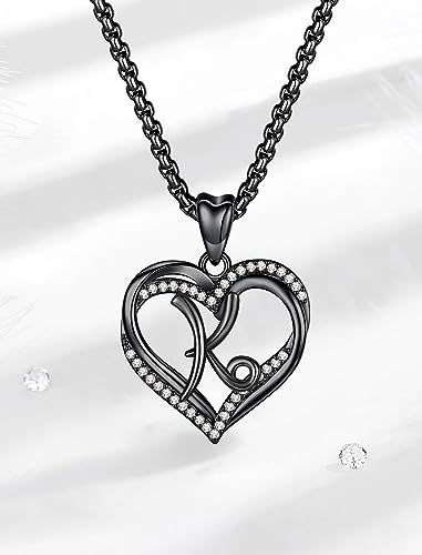 INFUSEU Unique Initial Necklaces for Women Girls Small Heart Letter Jewelry, Meaningful Personalized Gifts - style: K