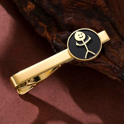 Dreamtimes Rock Skull Hand Tie Clip Halloween Shirt Tie Clips Figurine Sign Language Tie Clip Rock On Hand Gesture Stainless Steel Novelty Tie Accessory for Men - style: Style 1-G
