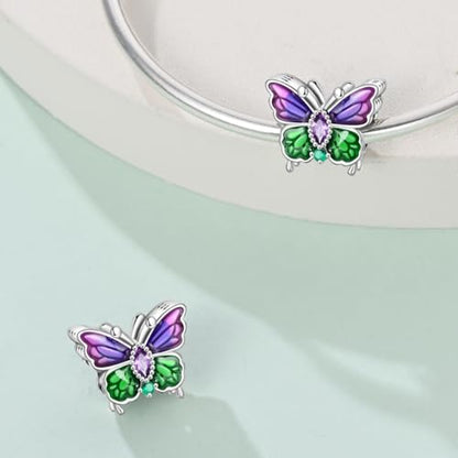 HappyStar 925 Sterling Silver Charms for Bracelets and Necklace Dangle Pendants Beads Charms Fits Charms Bracelets for Woman Jewelry Gifts (with one Spacer Bead Charms) - style: Butterfly beads