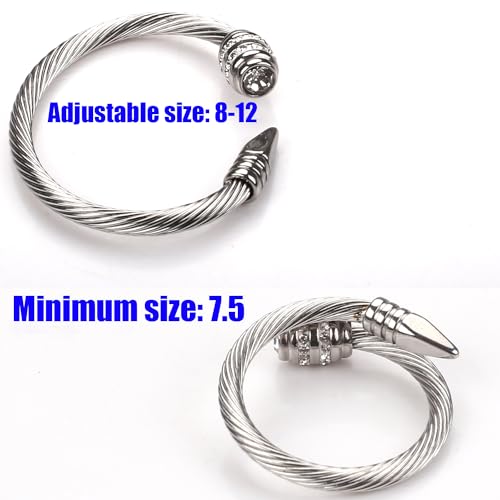 Dorriss Ring for Women Adjustable Cable Nail Rings Open Stackable Jewelry - color: B-Silver
