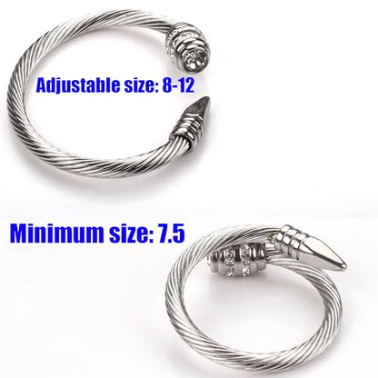 Dorriss Ring for Women Adjustable Cable Nail Rings Open Stackable Jewelry - color: B-Silver