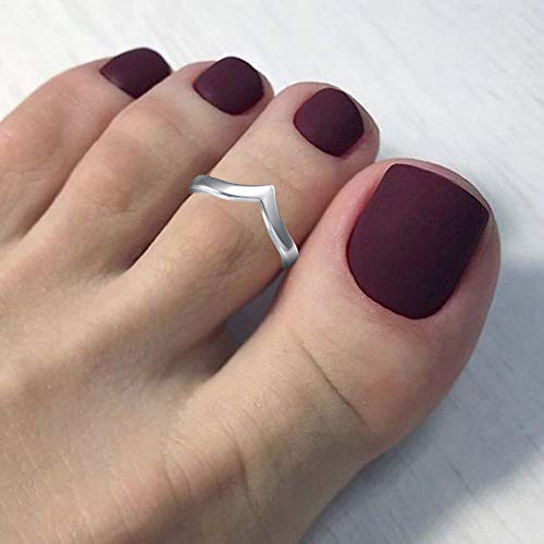 Metal Factory Sterling Silver Chevron Adjustable Toe Band Ring