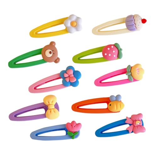 10pcs Hair Clips Cartoon Fruit Hairpins Set for Kawaii Hair Accessories Mixed Styles Style