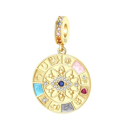 925 Sterling Silver Charms fits Bracelets and Necklace Pendant Bead Charms Jewelry Gift for Women Family Friends - style: Evil Eye Charm