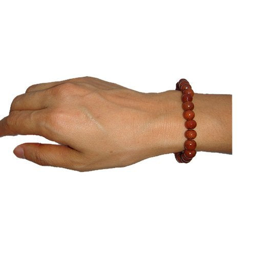 Hawaiian Jewelry Handmade Hawaiian Koa Wood 8mm Small Bead Elastic Bracelet
