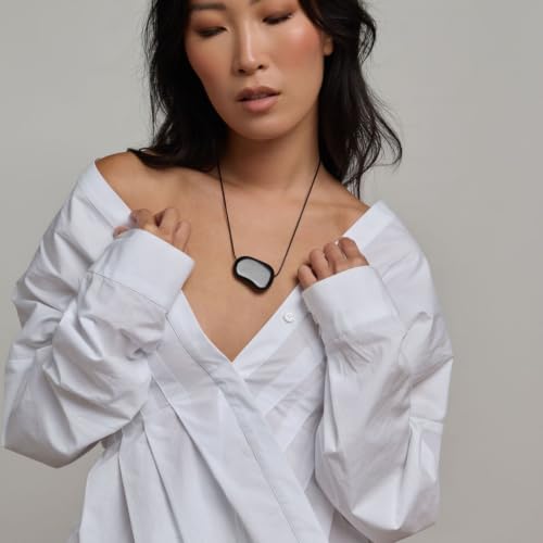 Adjustable Pebble Necklace – Statement & Everyday Wear - color: Black