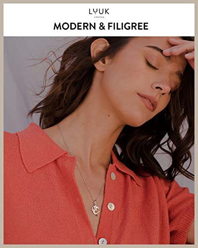 LUUK LIFESTYLE Stainless steel necklace with pendant and HAPPINESS card, 20” adjustable length, lucky charm, friendship chain, Valentine's Day gift, birthday, women's jewelry, silver, gold, rosegold - color: Silver, size: Om | Hindu Symbol