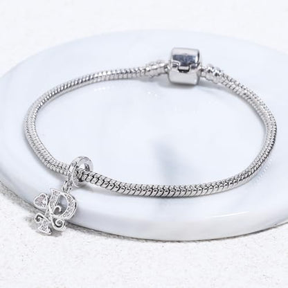 925 Sterling Silver Letter Charms for Pandora Bracelets Silver Letter A Alphabet Charm Initial Dangle Charms Beads Jewelry Gift for Women - style: Dangle Letter Charm P