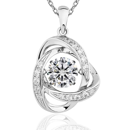 ARINZA Moissanite Necklace for Women, 1 Ct 925 Sterling Silver Dancing Stone Pendant, 18+2 Inch Chain, Valentine’s Day Christmas Gift for Her, Wife, Mom, Anniversary, Birthday - color: 3 Celtic Knot