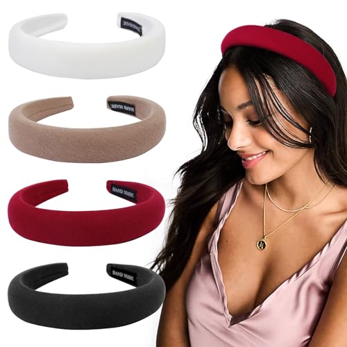 WOVOWOVO Padded Velvet Vintage Puffy Sponge Headbands for Women, Diademas Para Mujer De Moda for Autumn Winter Hair Accessories - color: Multicolor-Q