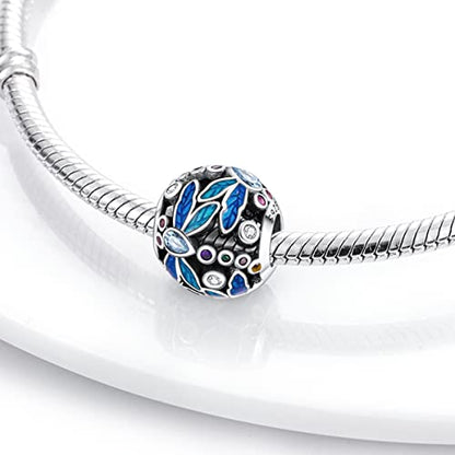 MULA 925 Sterling Silver Charms for Bracelets and Necklace Family Pendants | Airplane Travel Dangle Beads Family Tree Jewelry Charms for Women - color: Dragonfly Charm